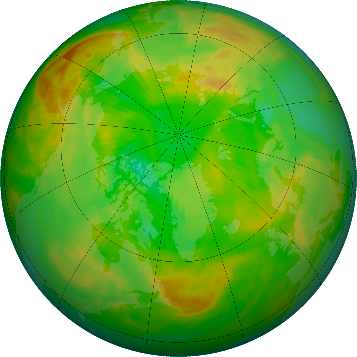 Arctic ozone map for 26 June 1987